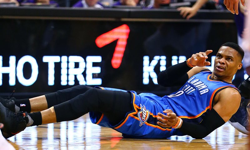 JayRiskTOF's tweet photo. The "greats" keep going, but the *Legends* also learn how to fall.  Follow @russwest44 Russell Westbrook - Effort like you've never seen before.  A Hero of mine (2/2) https://t.co/ejz2CgFU4l