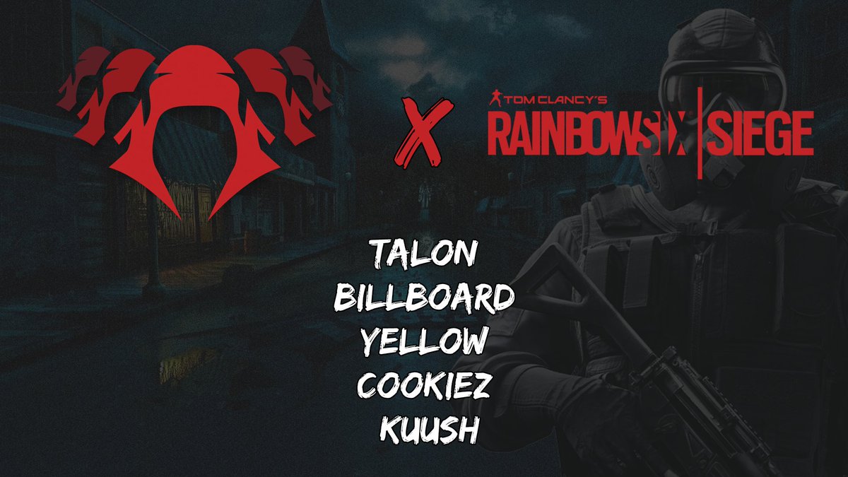 HAT_eSports's tweet photo. Please welcome the new active HAT Siege roster!:
@TalonR6 
@Billboard_Eric 
@YellovvR6 
@HokageCookies 
@KuushR6 

NOTE: This is temporary. The team is open to offers from organizations but not actively looking until after the conclusion of Relegations. https://t.co/p6BiIzti2M