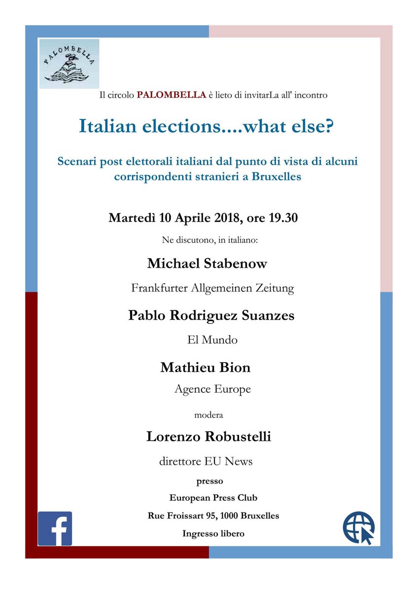 #ItalianElections what else? Tra poco si comincia! Seguici live sulla nostra pagina #Facebook