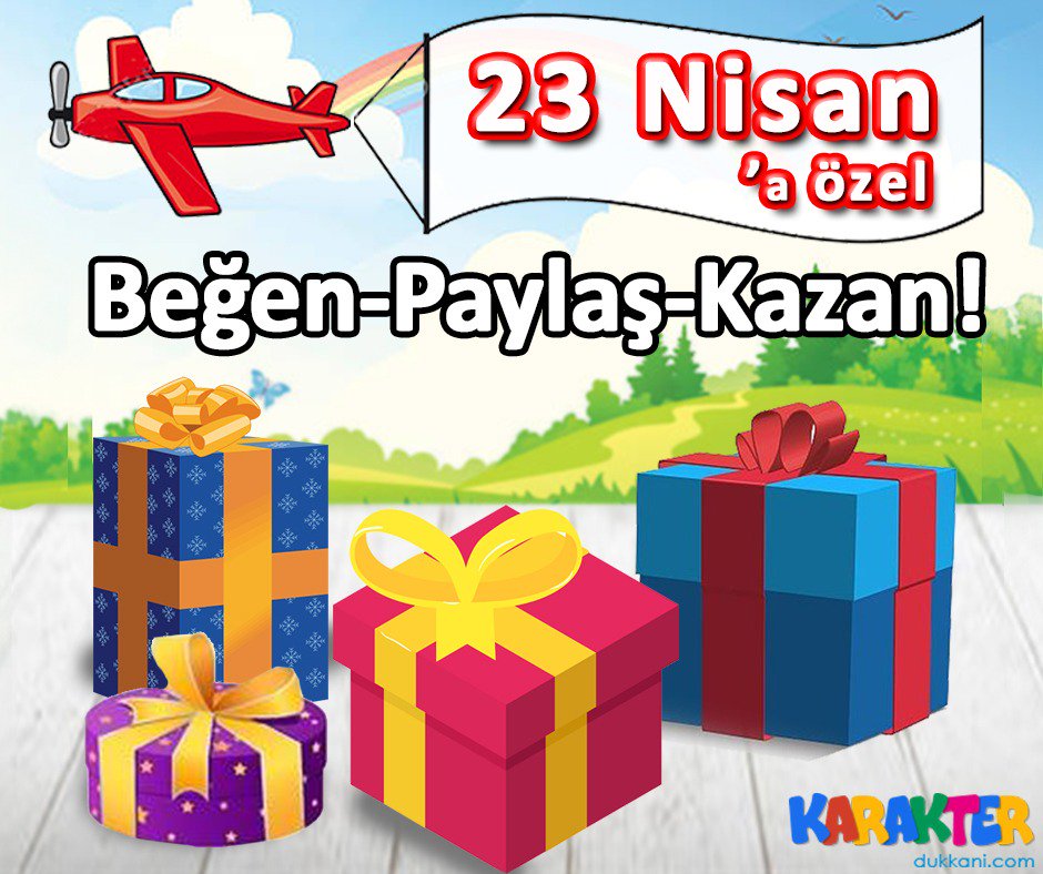KarakterDukkani's tweet photo. 23 Nisan Ulusal Egemenlik ve Çocuk Bayramı'nı sürprizli bir çekilişle kutluyoruz :)
Çekilişe katılmak için bizi takip etmen ve bu gönderiyi retweet etmen yeterli ;)
https://t.co/XidLlsa6xT https://t.co/kT8wlc0OIr