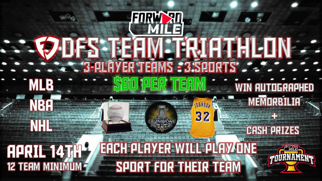 CoachO37's tweet photo. .@JuanBondDFS, @LittleDannyDFS and myself are teaming up and entering the #DFSTeamTriathlon 

Who else wants in?! Contact @ForwardMileDFS to enter https://t.co/q593Iir9qh