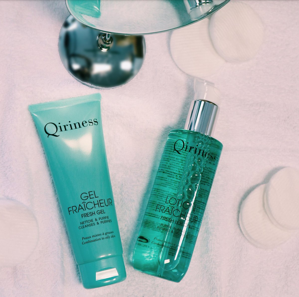 Nouveauté : les nettoyants &amp; démaquillants Qiriness font peau neuve ! Découvrez vite le Gel Fraîcheur et la Lotion Fraîcheur pour lutter contre les impuretés ! 💦💦
qiriness.com/fr/nettoyants-…