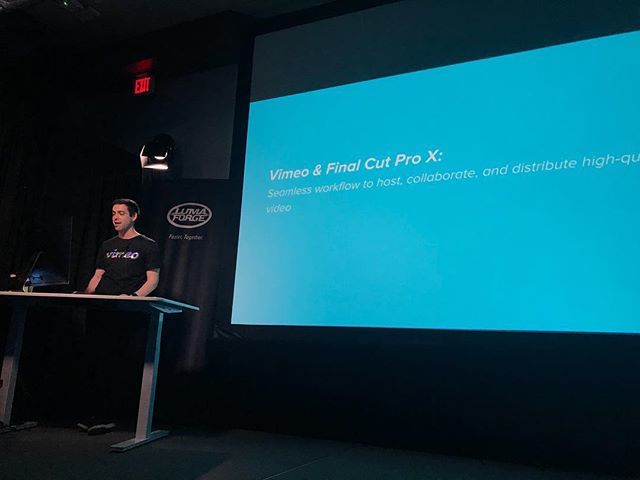 ThisGuyEdits's tweet photo. #Vimeo announces new app integrated with #fcpx at #Lumaforge stage. https://t.co/8I6Dp8v8Xp https://t.co/FSD9mhDQkz