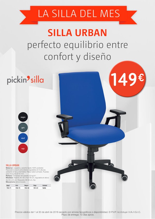Serviarlequi's tweet photo. #PickingPack te ofrece la Silla de Mes: “Silla Urban” 
(Promoción válida del 1 al 30 Abril 2018)

Perfecto equilibrio entre confort y diseño.

Ya disponible en @Serviarlequi https://t.co/hBbHuouKeU