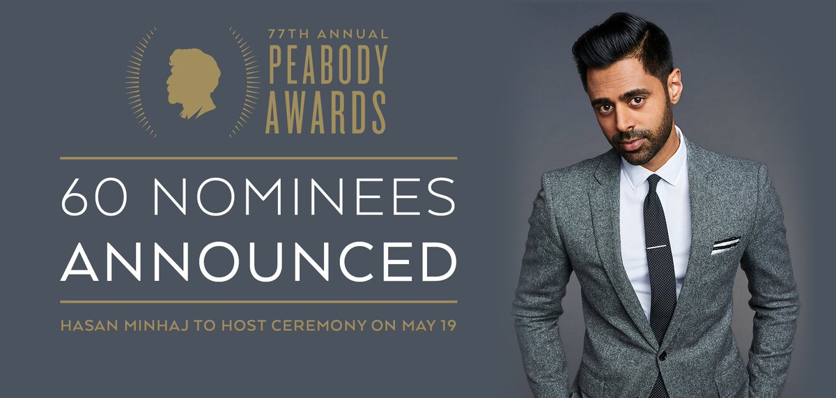 77th Annual #Peabody Awards nominate best in storytelling for 2017: peabodyawards.com/stories/story/…