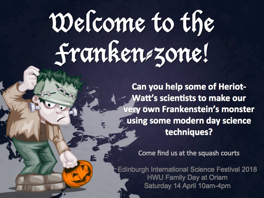 P0P_Science's tweet photo. Not long now until @EdSciFest Family Fun Day @Oriamscotland. The @PoBBBS team are very excited and looking forward to a fun-filled science day! #FrankenZone #mixedupscience @HWEngage https://t.co/PDYPMuiFj6