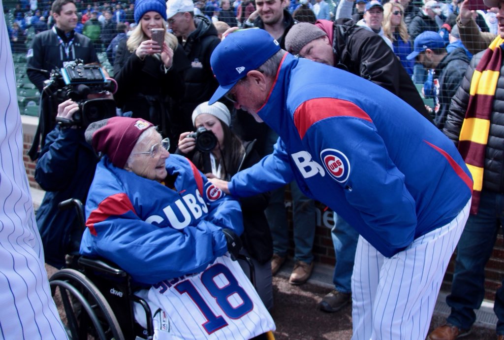 Cubs's tweet image. We’re big fans of Sister Jean. #EverybodyIn