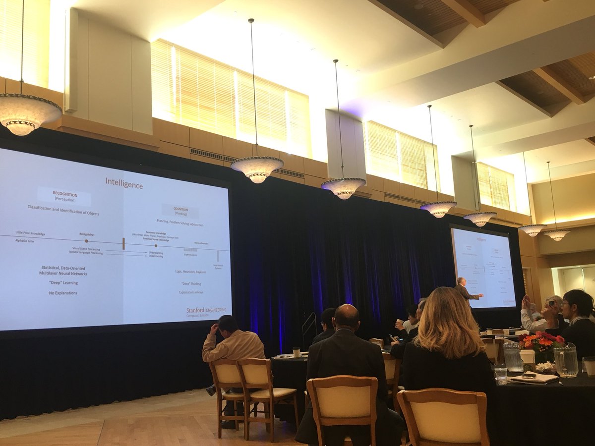 EmiliejayG's tweet photo. Love being here at #StanfordComputerForum annual meeting! Hearing from Prof Feigenbaum about the past and present realities of Artificial Intelligence. #AI #MachineLearning @StanfordAlumni @Stanford https://t.co/XkDMdQjejN
