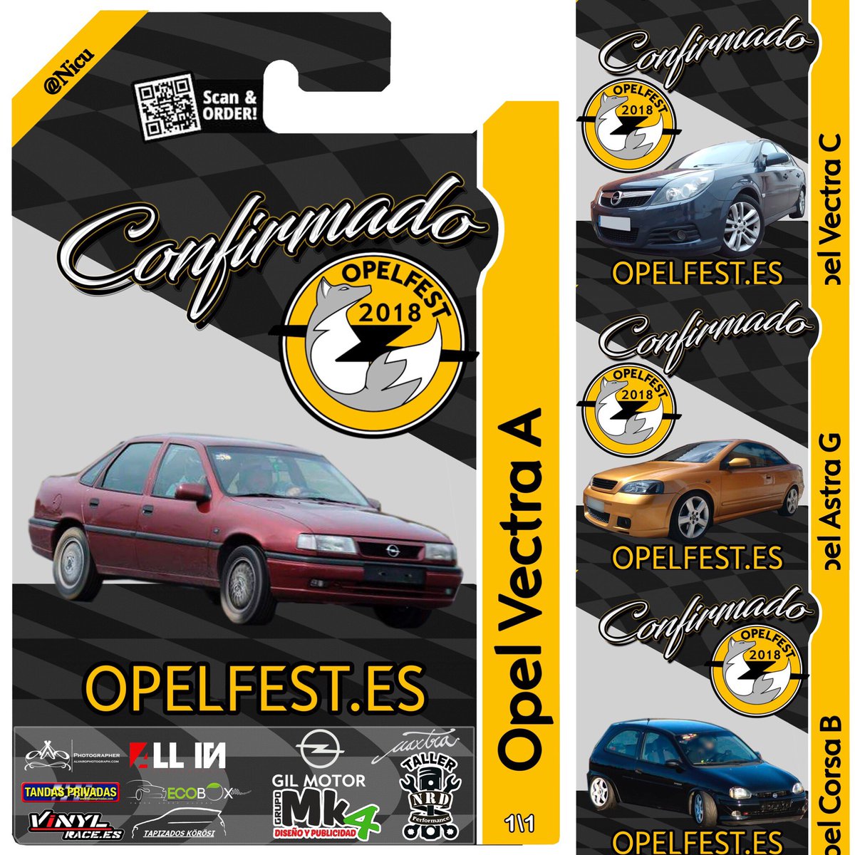 OpelFest's tweet photo. Más coches que ya tienen su entrada para.
-
¿Te lo vas a perder?
-
https://t.co/T5MrLK2mtT
-
Entradas: https://t.co/wlLB2PxB1m…
-
Si has comprado tu entrada y no has mandado la foto de tu coche, envíanosla al correo info@opelfest.es
-
#opelfest #opelfest2k18 #opelfest2018 https://t.co/kCu5HzZ5Ox