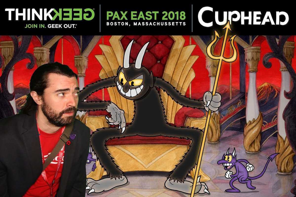 DrumUltimA's tweet photo. Here's a picture of me with the devil #thinkgeekcuphead https://t.co/f4gaOgJJDn