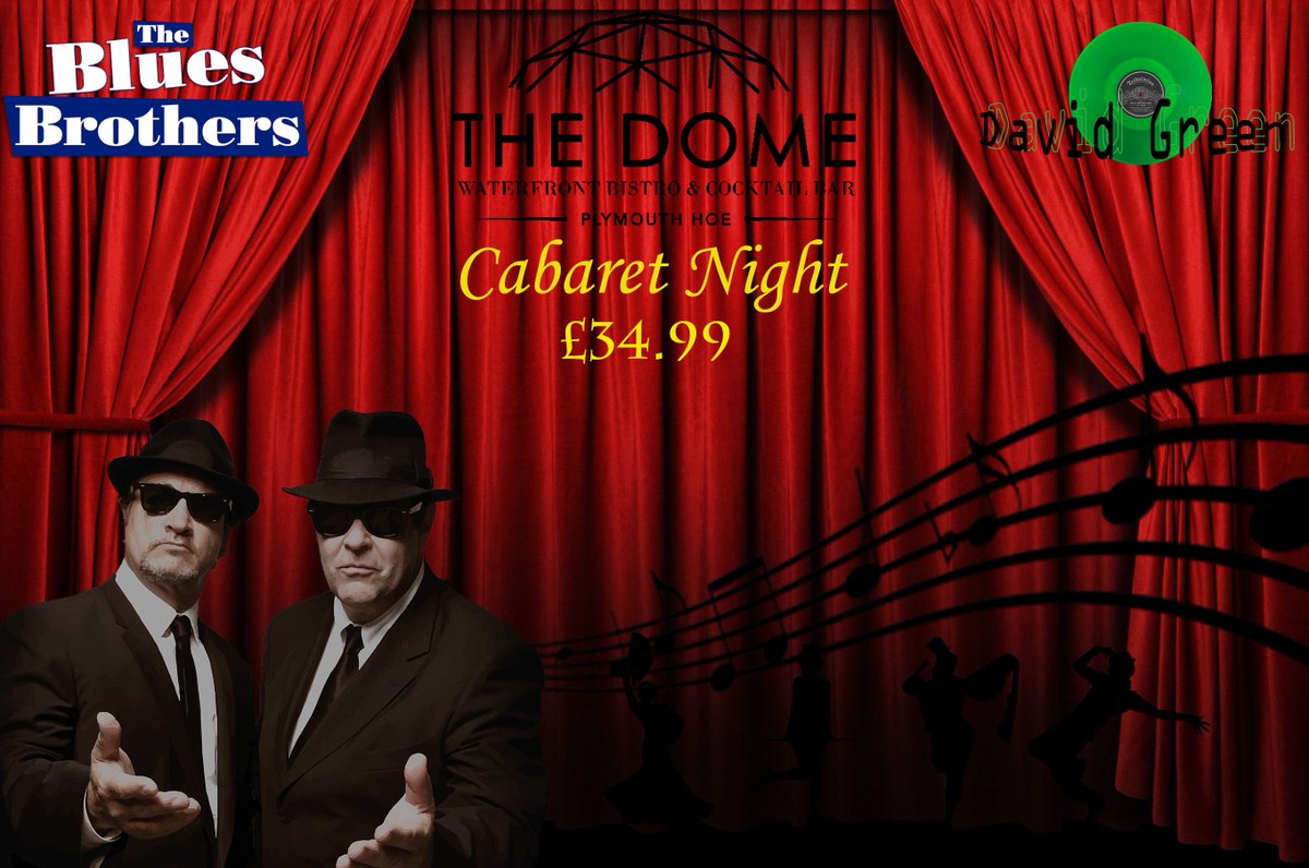 The Cabaret Night has now been moved from the 14th of April to the 5th of May. Sorry for any inconvenience this may have caused. Don't forget to book now as there is high demand for this event. BOOK AT 01752266600 or by emailing at info@thedomeplymouth.co.uk