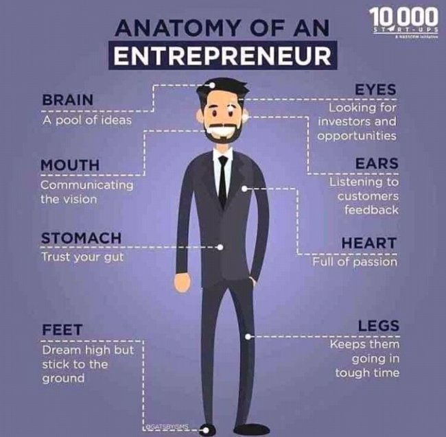 The Anatomy of an #Entrepreneur [Infographic]
Being a #Business Owner Founder or #CEO is a Lifestyle Not Just a Job 
#Startup