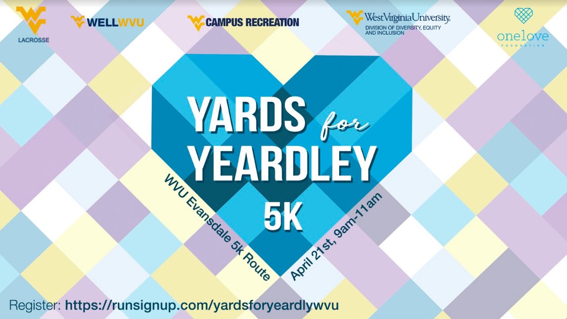 Have you signed up for the Yards for Yeardley 5k yet?! 

Support One Love's mission to end relationship abuse by educating young people about healthy and unhealthy relationships 💙
#5krace #Morgantown5ks #YardsforYeardley #OneLove
runsignup.com/Race/WV/Morgan…