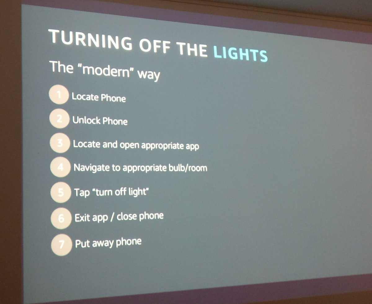 JamieTanna's tweet image. Andrea from @alexadevs sharing how &quot;modern&quot; interfaces are holding us back #nottsjs