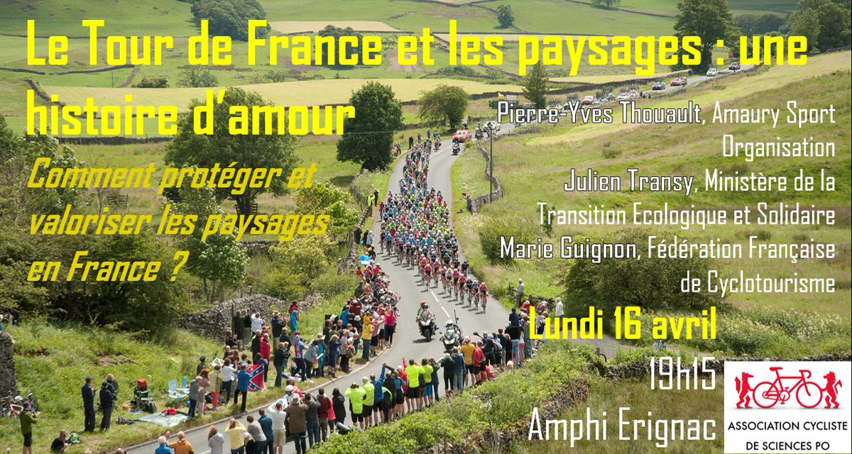 Plus on est de fous, plus on rit ! Nous accueillerons lundi prochain Marie Guignon, de la @FFcyclotourisme, pour parler de la place du vélo dans les politiques touristiques, et de l'importance des paysages dans l'envie de faire du cyclotourisme !
facebook.com/events/5194584…