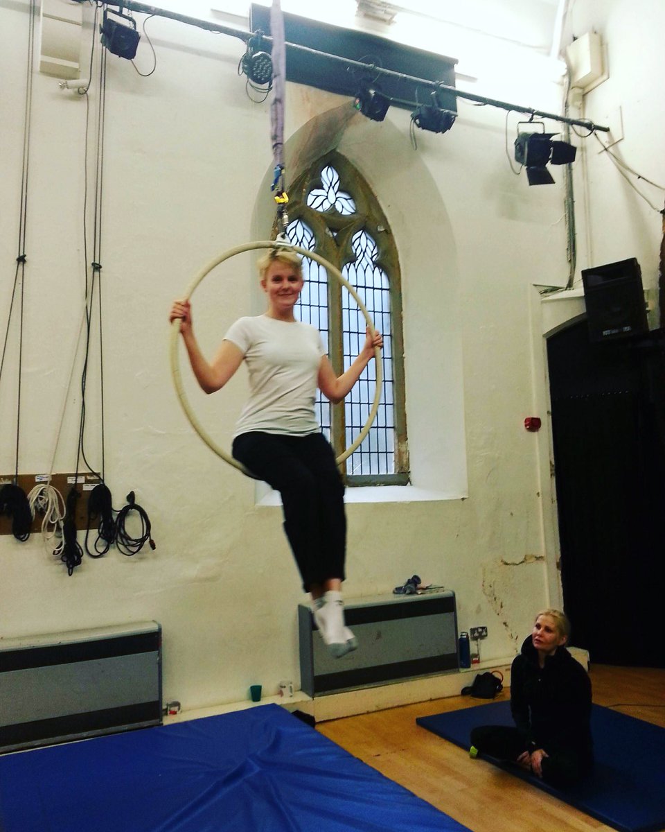 shanrew's tweet photo. Hooping around today with @Karinajonesvip 😁🙈 first time and I didn’t fall on my head so that’s a victory right?? 😂
#aerialwork #makingtheatre #doublehoop #greentopcircus #sheffieldtheatres https://t.co/Zy4AL8t8Ba