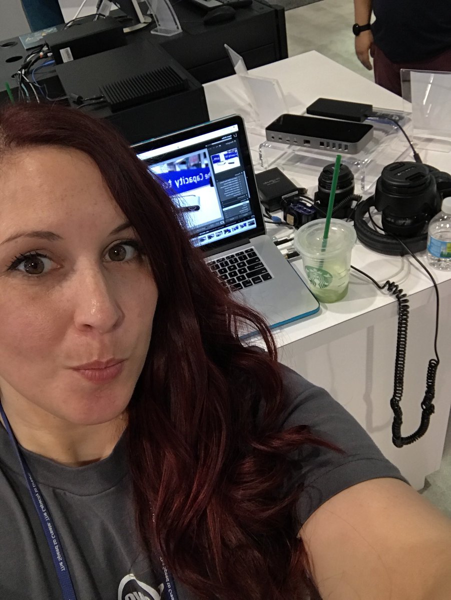 Come see what a REAL #videographer #workflow amidst all the nice clean booth setups 😂 #owc #macsales #Canon #NAB2018