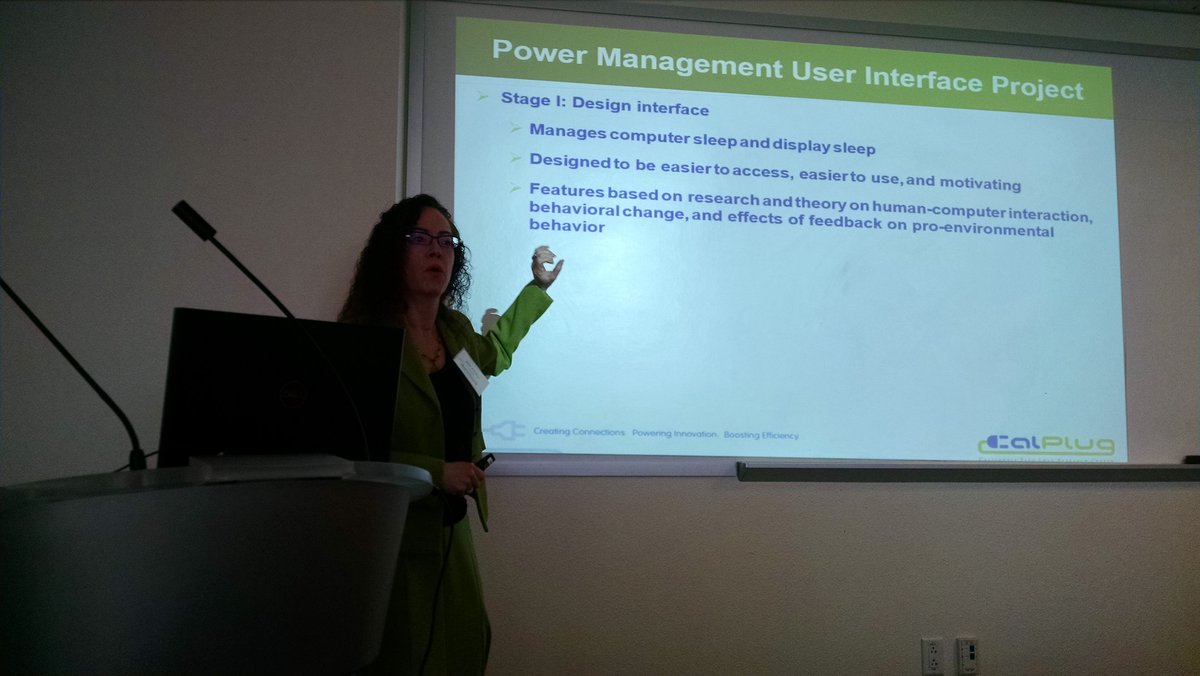 CalPlug's tweet image. Joy Pixley presenting thie PMUI project at CalPlug workshop #12. @calit2uci #energyefficiency