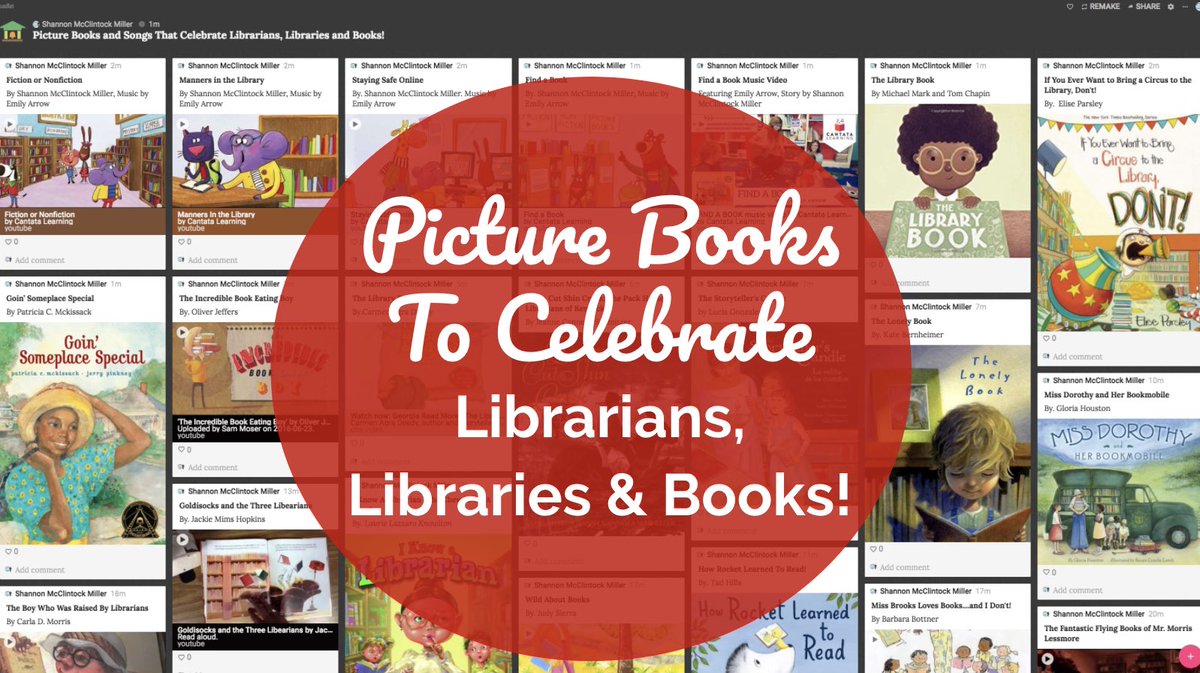 shannonmmiller's tweet photo. Picture Books To Celebrate Librarians, Libraries and Books! Perfect as we celebrate #nationallibrarymonth #slm18 #AASLslm and all year long! <3  https://t.co/1skrZ8cACM #libraries #reading #books #ISTElib #futurereadylibs #tlchat #iowatl #mwlibchat #txlchat #edchat #kidlit @AASL https://t.co/mNtBDKRdld