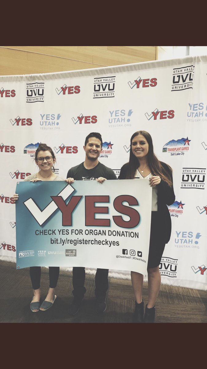 Lex_Lew1018's tweet image. CHECK YES ✅ for #organdonation today at @UVU!!!! @UVUPRSSA put together a great event where you can get a free #kidneyscreening, talk with medical professionals, and receive a @Sodalicious cookie!! Be sure to check it out today! @CheckYesUT #CheckYesUtah