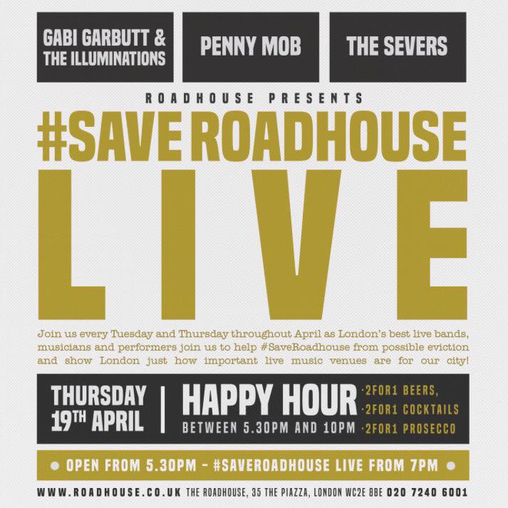 Buzzing to be invited to play in support of our good mates,the brilliant  @gabi_garbutt for the launch of their amazing new single 'Lady Matador' at the @RoadhouseLDN,Covent Garden, on THURSDAY 19TH APRIL. @facebook event here -facebook.com/events/1826988…     #pennymob #gabigarbutt