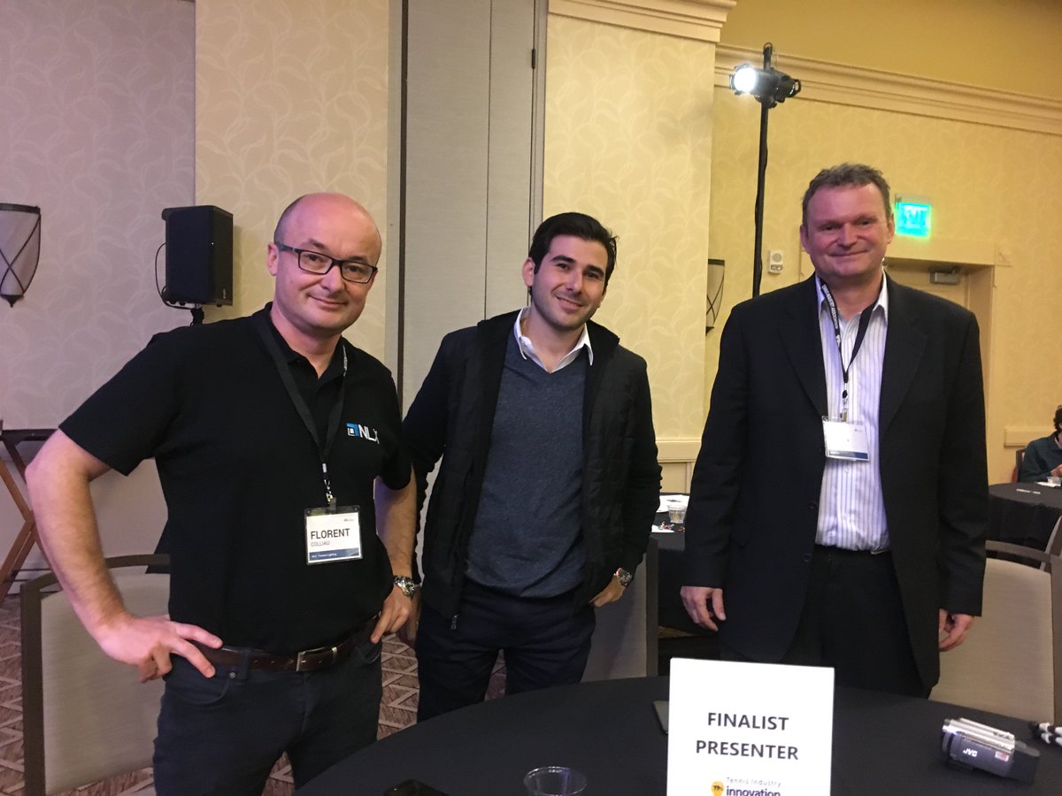 racquetindustry's tweet photo. Congratulations to the winner of the Innovation Challenge Charleston, Tweener Lighting System. Congratulations to finalists PlayByCourt &amp; Armbeep. Many thanks to moderator Carlos Salum and the judges. #TOMCON https://t.co/J0YN1jQ0cR