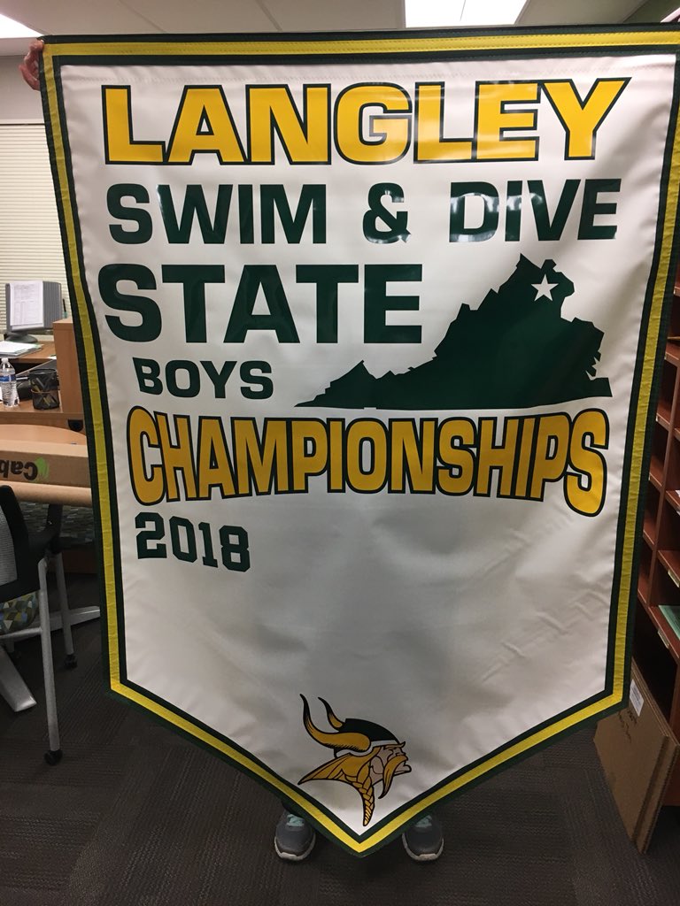 State champ banner is in. #HailSaxons