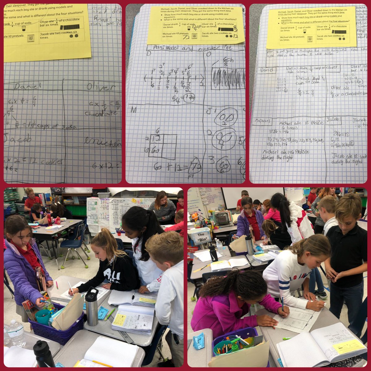 auspies's tweet photo. Love those moments when “go slow to move fast” &amp; interleaving prove successful! These @rjlCardinals don’t need to be taught how to multiply whole numbers by frac - they intuitively knew what to do! One said “I want to show mult ways like we did at math mindset!” #VCSMathCadre https://t.co/vd7Bz8aMJy