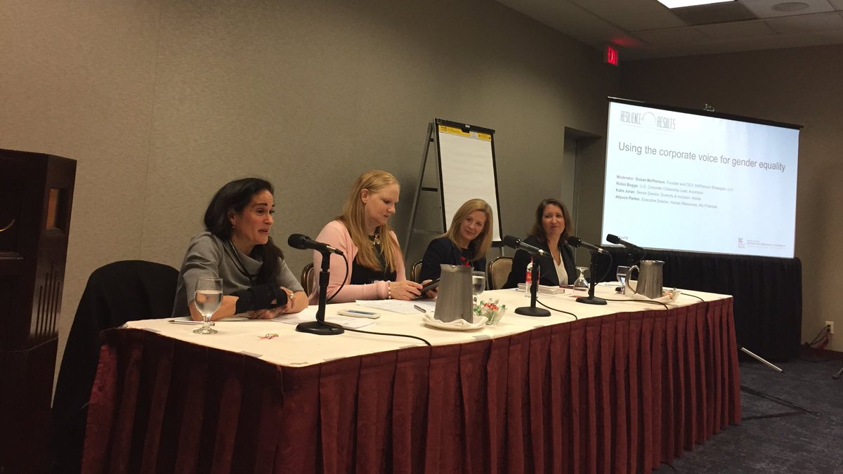 SloaneLucas's tweet photo. Timely panel about using the corporate voice to drive gender equality on #EqualPayDay Great insights from moderator @susanmcp1 & @rrboggs from @Accenture & @katiejuran from @Adobe & Allyson Parker from @allyfinancial @BCCCC #TuesdayThoughts #BCConf18 #SDGs #InclusionStartsWithI https://t.co/lRMTj816g1