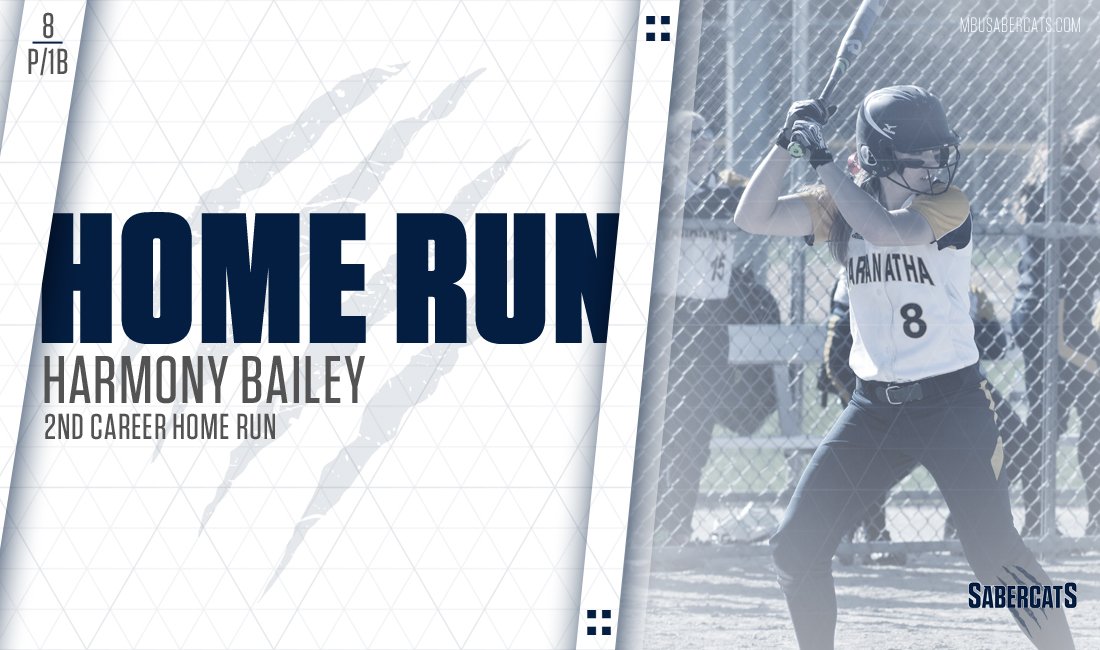 MBUSabercats's tweet photo. DINGER! @harmonybailey27 with a solo shot to right-center in the first inning! 
2nd career homer for the #Yooper. #SnarlStrong #SaberStats https://t.co/X2g7G0pR2k