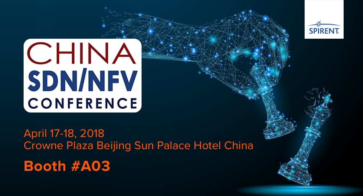 Spirent's tweet photo. Visiting China SDN/NFV Conference in Beijing 4/17-18? Join Spirent in booth A03 to see cool demos of latest #NFV test solutions & learn how to validate NFV environments & accelerate #clouddeployment.
#5G, #NovoNet
https://t.co/OCQJWdwW7Q https://t.co/LTMDSCBKr9
