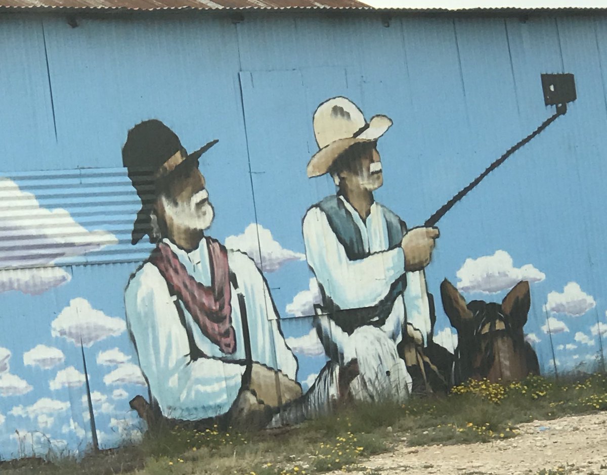 Selfies on the trail with Gus &amp; Woodrow!
#farwestTexasmurals