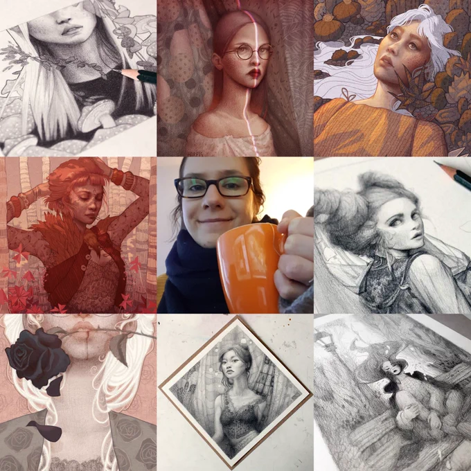 Everyone has these amazing 9-pic-grid images, so let me add this one ?? #artvsartist 
