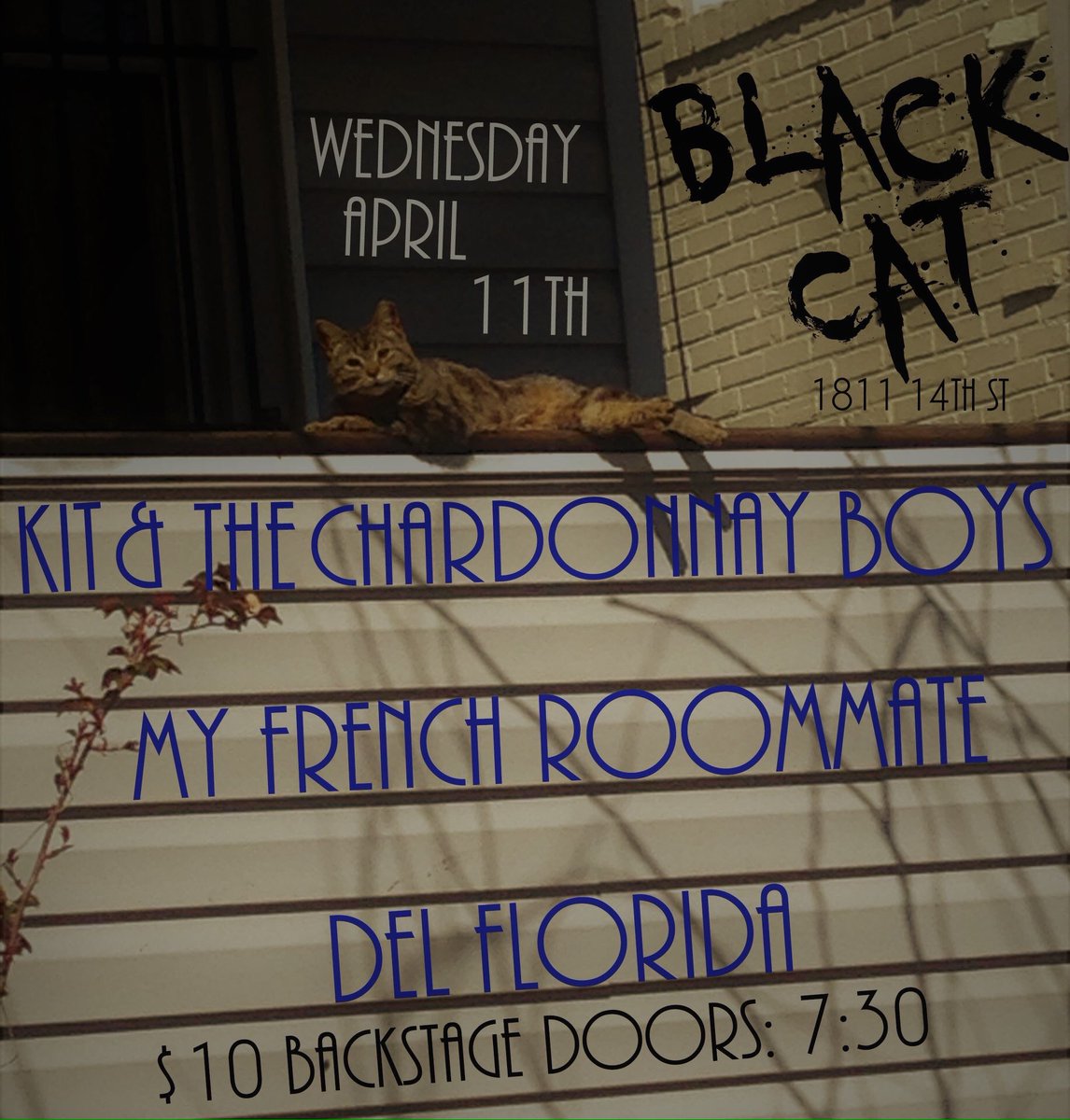 Tomorrow night <a href="/BlackCatDC/">Black Cat</a> <a href="/Chardonnay_Boys/">The Chardonnay Boys</a> <a href="/delfloridababy/">Del Florida</a>