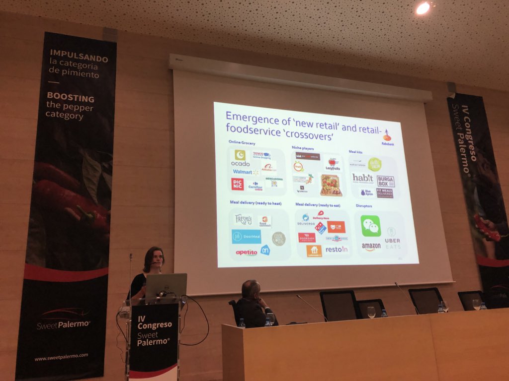 #Digitisation is driving major changes in the retail and food service industry says @CRijswick of <a href="/RaboFoodAgri/">Rabobank F&A</a> during the <a href="/SweetPalermo/">SweetPalermo</a> Congress in Spain.