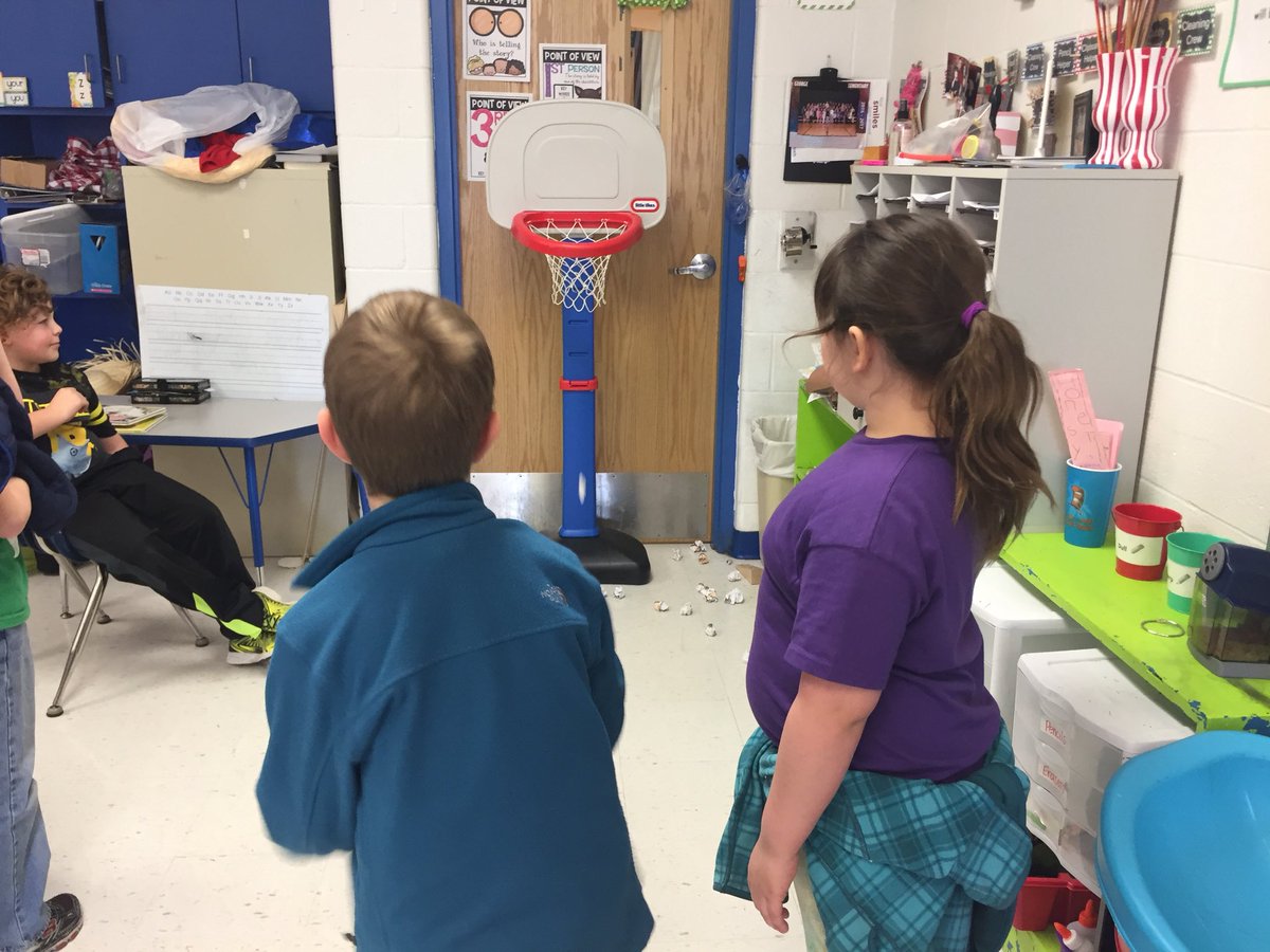 PlumbCaitlin's tweet photo. Give It Your Best Shot! Spelling word basketball 🏀 in honor of our story this week! #SaltInHisShoes #MichaelJordan @GWCarverES https://t.co/Xgdef3USb5