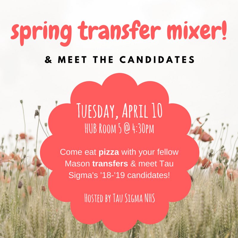 tausigmabetanu's tweet photo. Happening today @GeorgeMasonU come out to meet other transfer students &amp; enjoy some free pizza 🍕#mason @MasonHumSocSci @GeorgeMasonNews @MasonOffCampus https://t.co/wXjQQEMsCF
