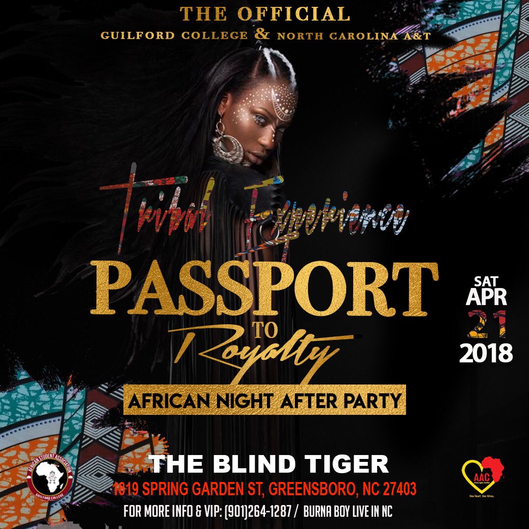 aacncat's tweet photo. 🔥🔥🔥  April 21st our  annual African Night <Passport to royalty> @aacncat in conjunction with guilfordcollege. You surely want to be there to witness. 
Doors Open at 6:30 and location is Dana auditorium #ncat #ncat18 #ncat19 #ncat20 #ncat21 #ncat22 https://t.co/KrYDitzJCk