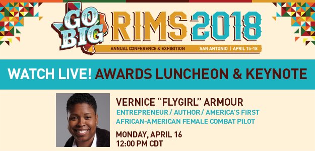 RIMSorg's tweet photo. Can’t attend #RIMS2018 in San Antonio? Watch FREE live streaming coverage of our General Session &amp; Opening Keynote and our Awards Luncheon &amp; Keynote on April 16. Register at: https://t.co/LOwSDyyix5 https://t.co/10HbwrMrIB