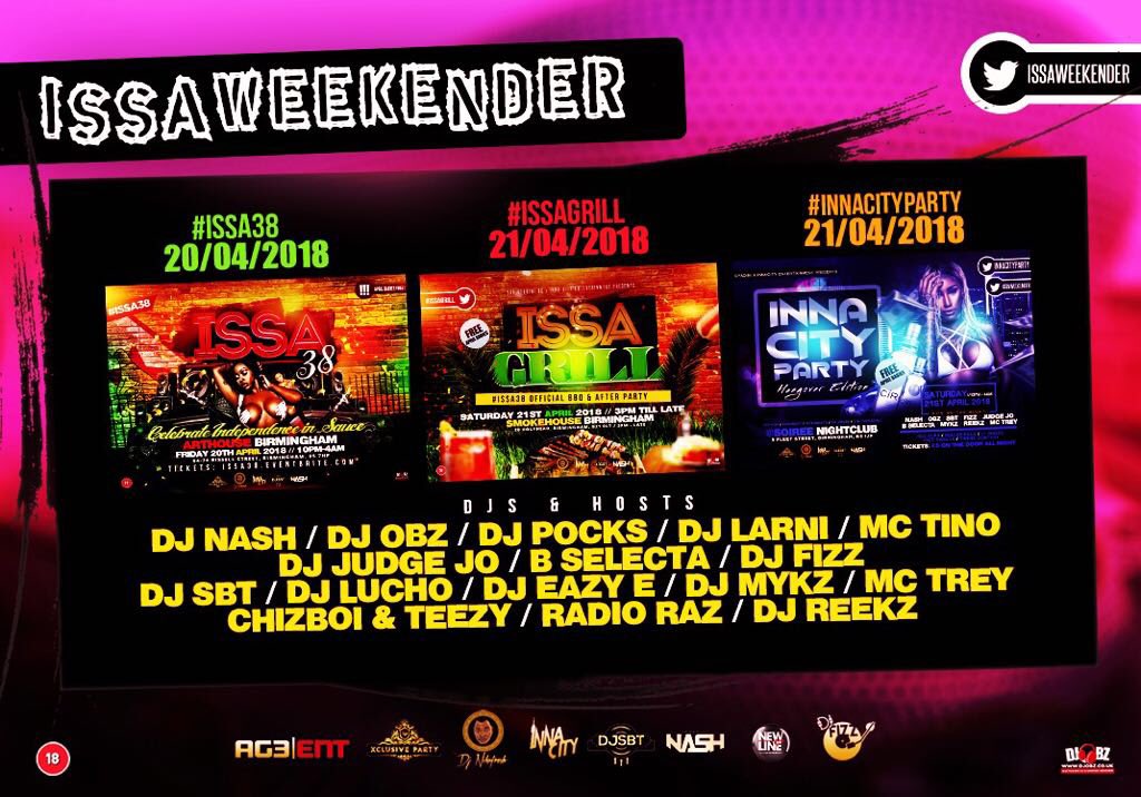 InnaCityNash's tweet photo. #Issa38 ๐ฟ๐ผ
#IssaGrill ๐
#InnacityParty๐คฎ
A real weekender !
Zim38 Rave of the year๐
B I R M I N G H A M๐
ยฃ10 Tickets Selling Fast ๐จ
https://t.co/xFtWrjJSiI https://t.co/qrofWmsUFo