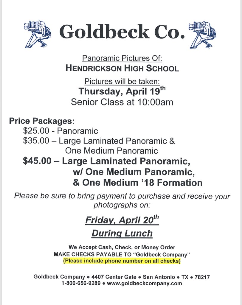 <a href="/hhsmmxviii/">HHS C/O '18</a> the senior panoramic picture is Thursday, April 19th at 10 a.m. in the front of the building.  <a href="/HHS_hawknation/">Hawk Nation Sports</a> <a href="/pfisd/">Pflugerville ISD</a> #WeAreHawks