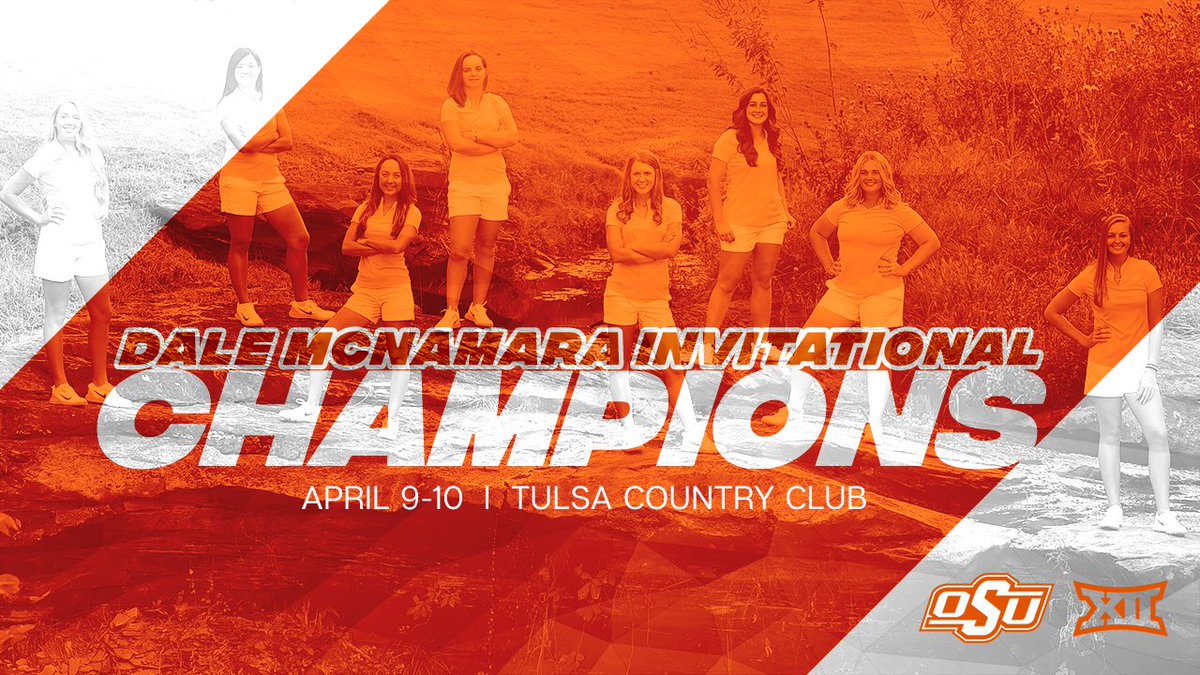 OSUcowgirlgolf's tweet photo. The Cowgirls are the 2018 Dale McNamara Invitational champions!!!

This is the 2nd tournament title for #okstate this season and their 2nd win at this event. #golfschool #okstate https://t.co/8j59l0f8oW