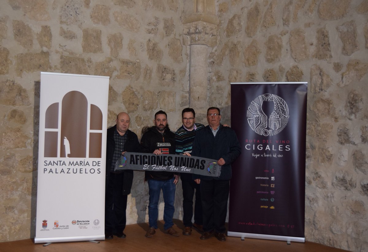 Comienza la cuenta atrás para #ValladolidEsFutbol2018 con <a href="/AficionesUnidas/">Aficiones Unidas</a> y <a href="/fdprvalladolid/">Federación de Peñas del Real Valladolid</a> ... algo bonito habrá uniendo #enoturismo y #cultura <a href="/smpalazuelos/">Santa María de Palazuelos</a> <a href="/bodegasmuseum/">bodegasmuseum</a> <a href="/BodegaHiriart/">Bodega Hiriart</a> <a href="/La_Legua/">La Legua</a> #AficionesUnidas #HaciendoCigales 🍷