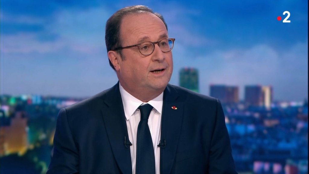 BFMTV's tweet photo. VIDEO - "J'aurais pu battre Emmanuel Macron mais je ne l'ai pas voulu", assure François Hollande https://t.co/PWWvb6FSXa https://t.co/B2VIqDlYfy