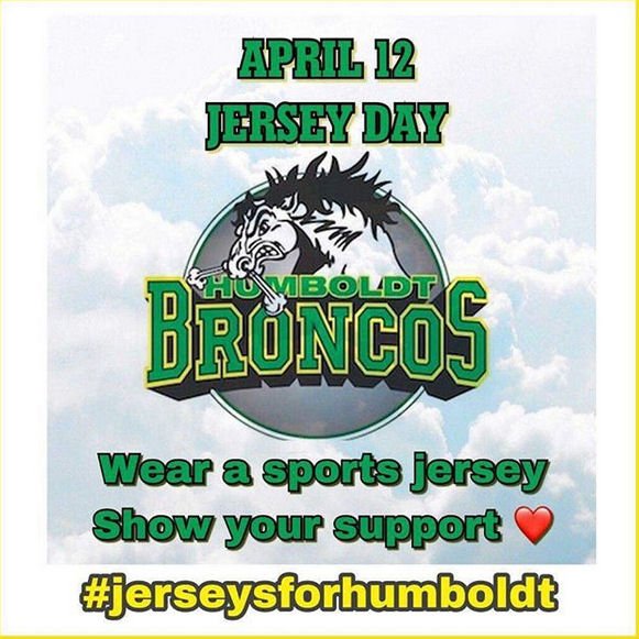 Thursday Is Jersey Day To Show Support For The Humboldt Broncos bit.ly/2uZEapb #YQG https://t.co/0ulw1qtOtc