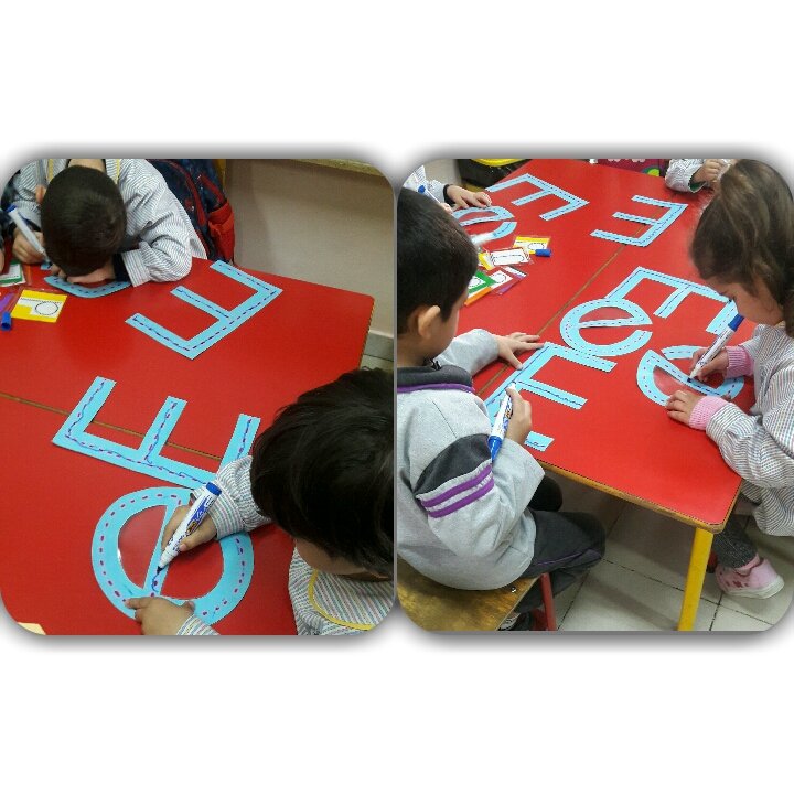 SobhiehS's tweet photo. E is a vowel, a letter in the alphabet #learning through play #KGII B learners enthusiastically tracing and sorting letter E #having fun @DawhaHighSchool https://t.co/SItfnNROsA