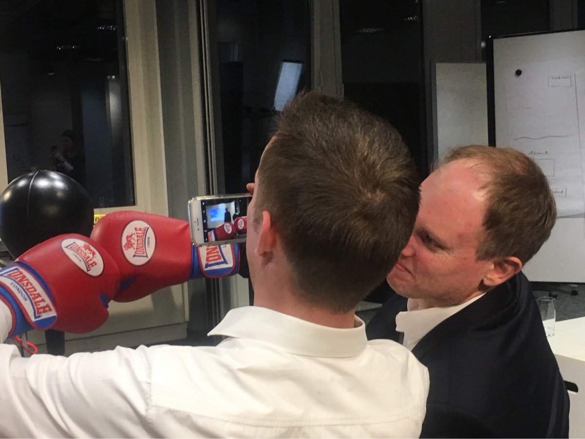 bohl's tweet photo. Amazing results at #punchouttech - the team/s working on a meta #chatbot incl @KfW skills reusable for other #banks just won the challenge! #ai #collaboration @FoundersFight - thanks! https://t.co/q7XTlpfTH2