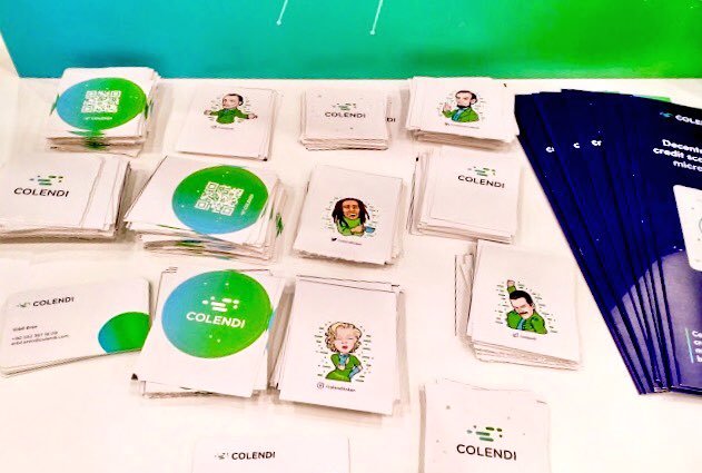 ColendiApp's tweet image. Haven't you seen our #Colendi stickers? Come &amp;amp; Get it! (Kiosk 28) #LendItFintech #blockchain #community