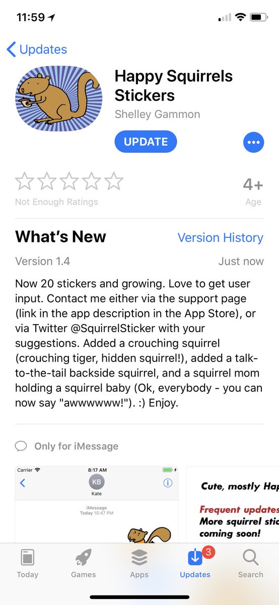Happy Squirrels Stickers for #iOS in the #AppStore tweet media