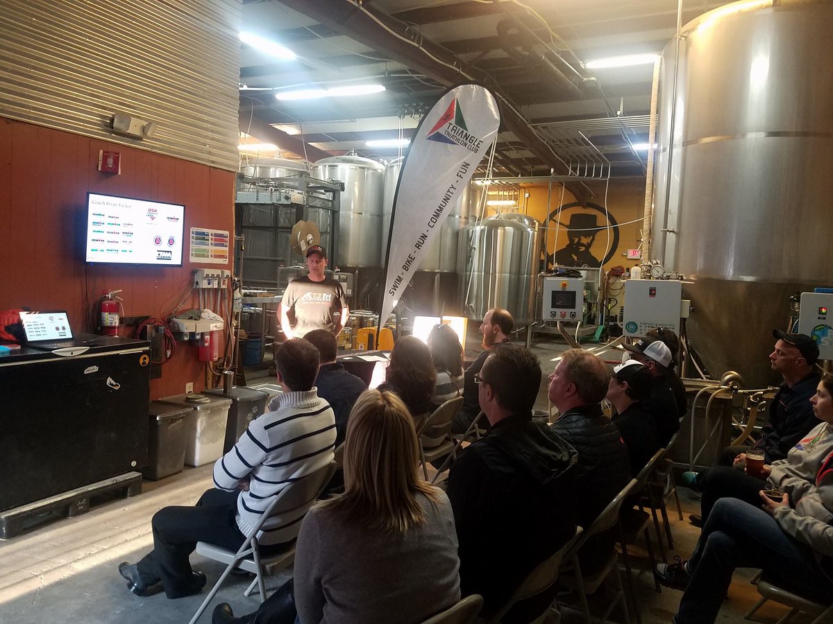 Coach Brian Tucker (T3 Tri Coaching) had tons of great information at his Raleigh70.3 seminar <a href="/loneriderbeer/">Lonerider Brewing 🍺</a> #IRONMANTraining <a href="/IRONMANtri/">IRONMAN Triathlon</a>